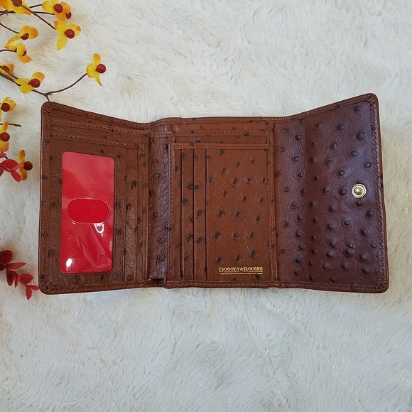 Dooney & Bourke Ostrich Small Flap Wallet - Picture 5 of 9